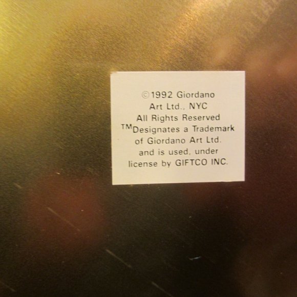 VTG SET OF 6 METAL HOLIDAY TRAYS, VERY FESTIVE & DECORATIVE - Picture 13 of 13